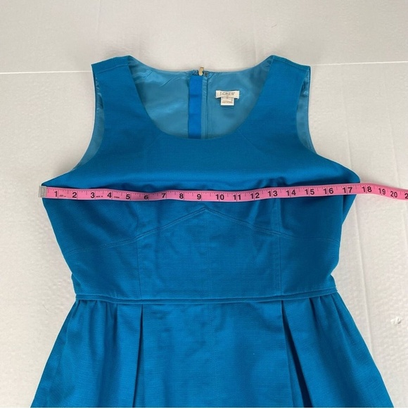 J. Crew Royal Blue Sleeveless Cotton Sheath Dress Size 6 Classic Bold - Picture 10 of 12